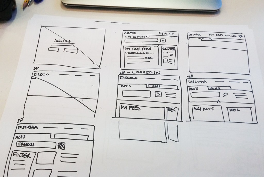 More wireframes